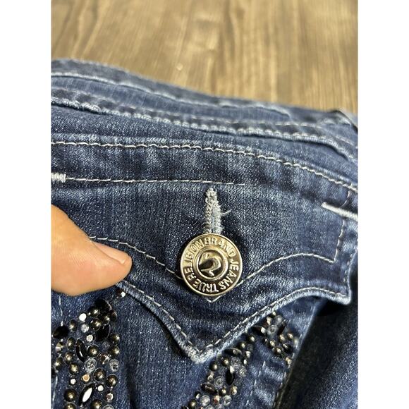 True Religion Womans Jeans Size 31 Straight 31x25 Custom Leg - Picture 12 of 14